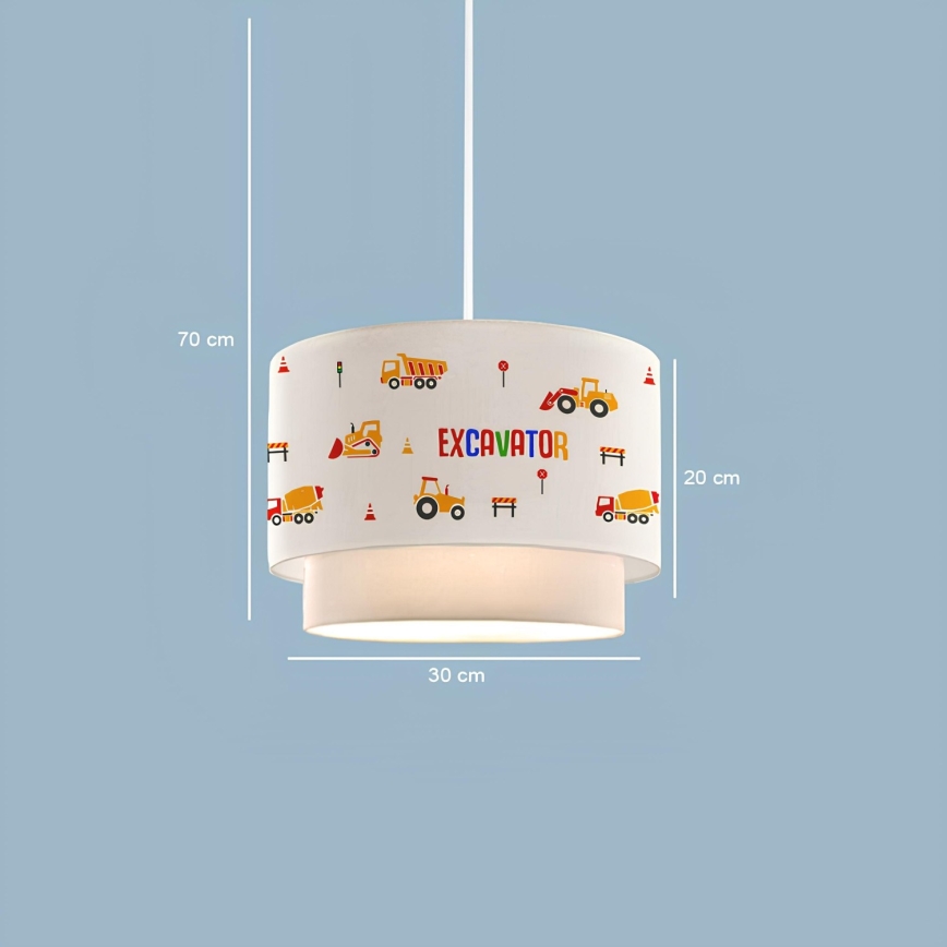 Dečiji luster CANDY 1xE27/40W/230V bela/narandžasta