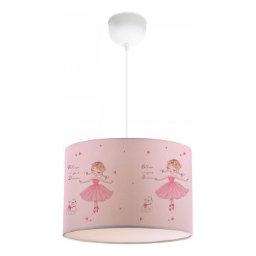 Dečiji luster CANDY 1xE27/40W/230V ružičast