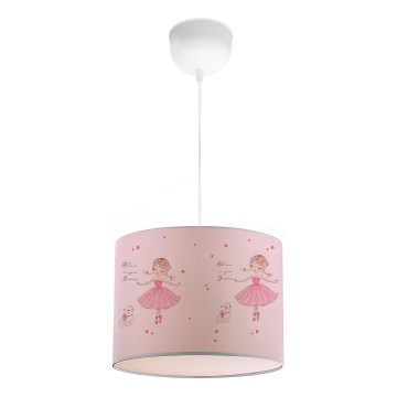 Dečiji luster CANDY 1xE27/40W/230V ružičasta
