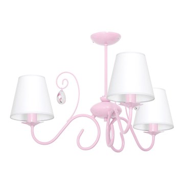 Dečiji luster LAURA 3xE14/60W/230V svetloružičast