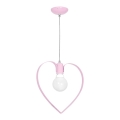 Dečiji luster LOVE 1xE27/60W/230V svetloružičasta