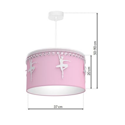 Dečiji luster na sajli BALETNICA 1xE27/60W/230V