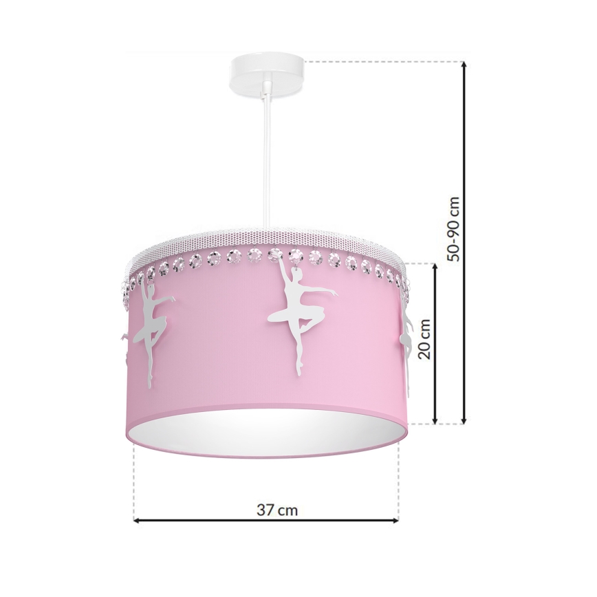 Dečiji luster na sajli BALETNICA 1xE27/60W/230V