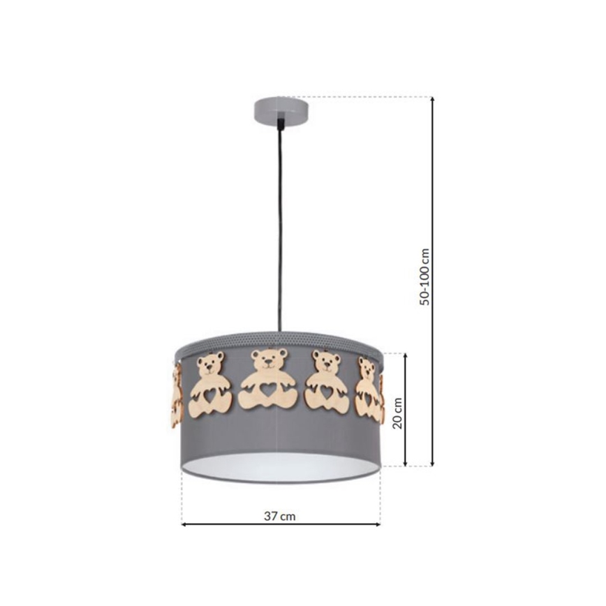 Dečiji luster na sajli BEAR 1xE27/60W/230V