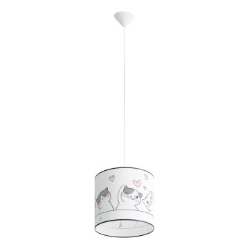 Dečiji luster na sajli CAT 1xE27/15W/230V prečnik 30 cm mačka