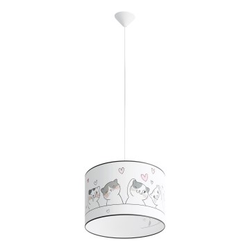 Dečiji luster na sajli CAT 1xE27/15W/230V, prečnika 40 cm, mačka