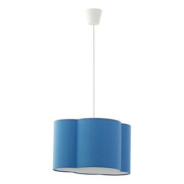 Dečiji luster na sajli CLOUD 1xE27/25W/230V plava
