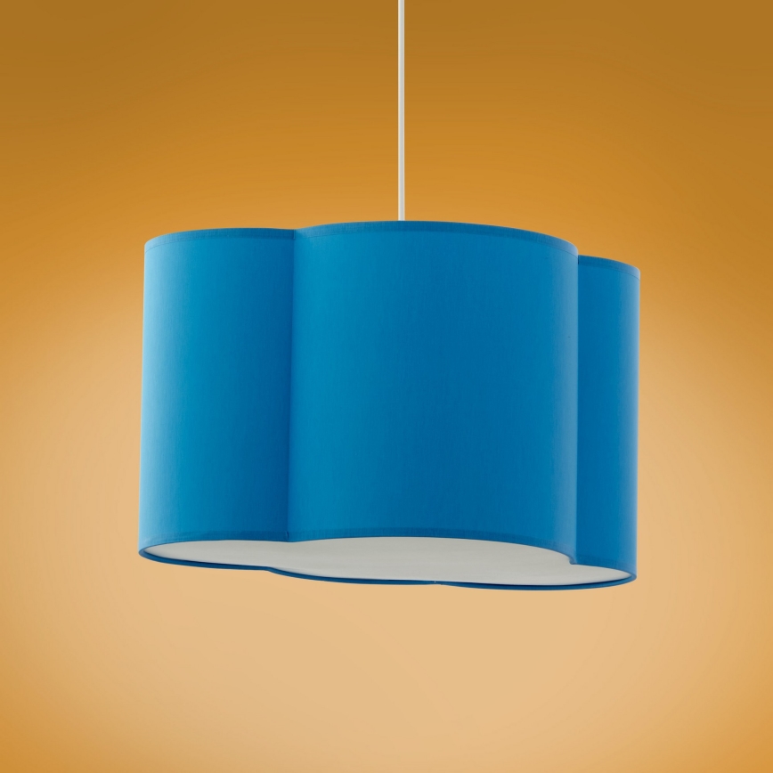 Dečiji luster na sajli CLOUD 1xE27/25W/230V plava