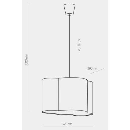 Dečiji luster na sajli CLOUD 1xE27/25W/230V plava