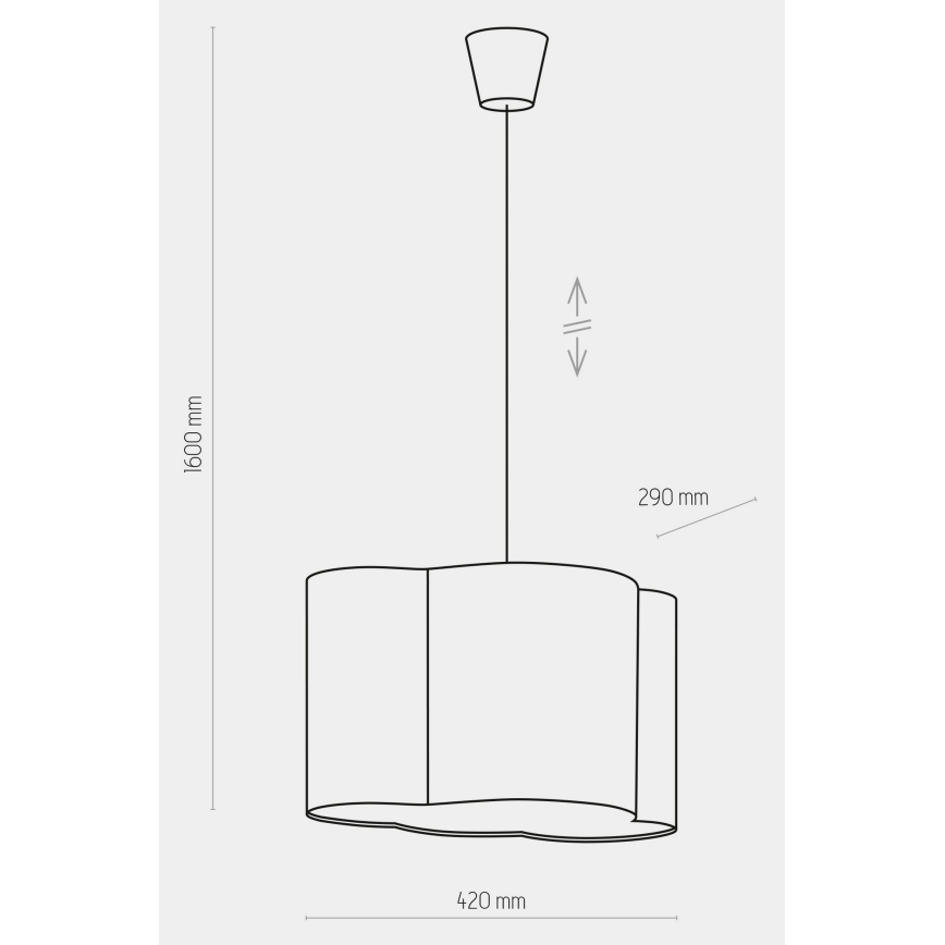 Dečiji luster na sajli CLOUD 1xE27/25W/230V plava