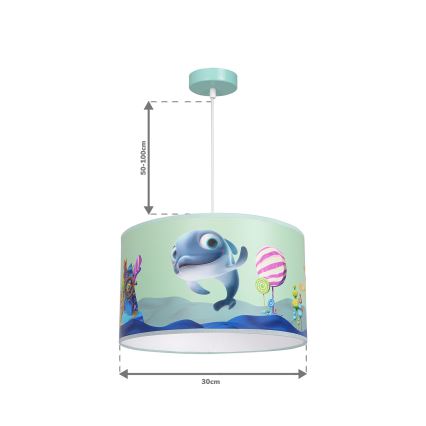 Dečiji luster na sajli DOLPHIN 1xE27/60W/230V