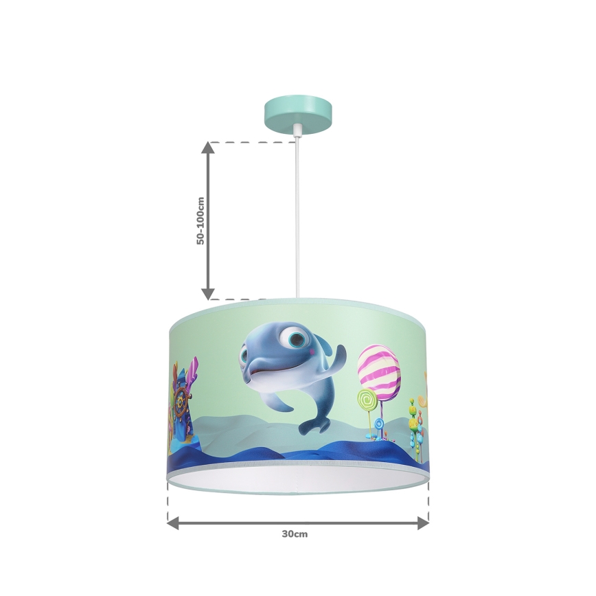 Dečiji luster na sajli DOLPHIN 1xE27/60W/230V