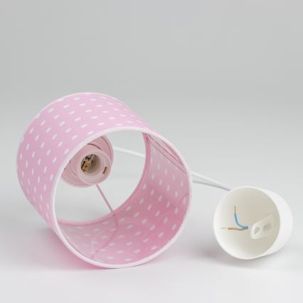 Dečiji luster na sajli DOTS 1xE27/15W/230V pr. 15 cm roze