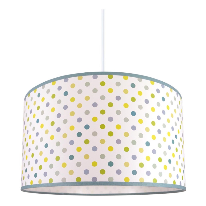 Dečiji luster na sajli DOTS zeleno 1xE27/60W/230V