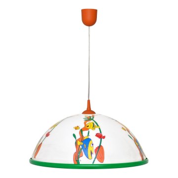 Dečiji luster na sajli FISH 1x27/15W/230V