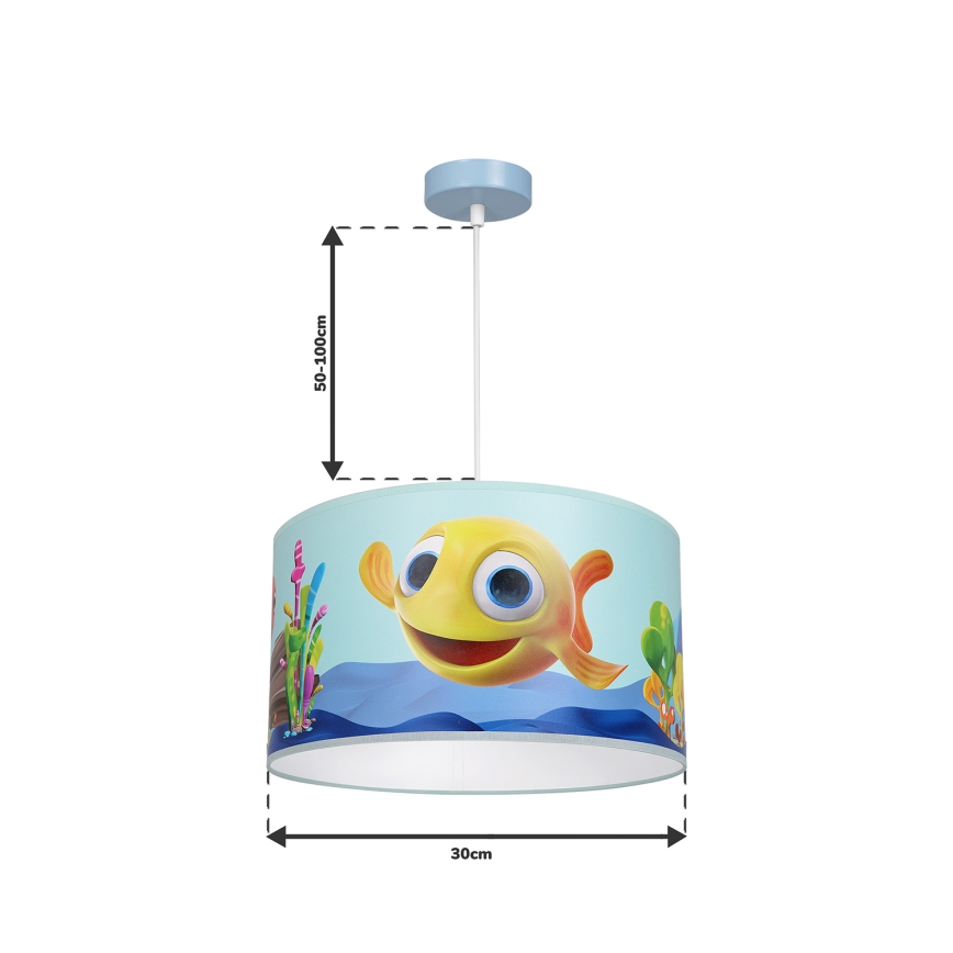 Dečiji luster na sajli FISH 1xE27/60W/230V