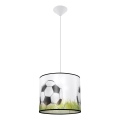 Dečiji luster na sajli FOOTBALL 1xE27/15W/230V prečnik 30 cm fudbal