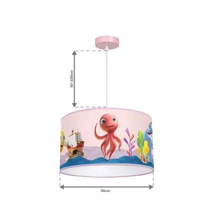 Dečiji luster na sajli OCTOPUS 1xE27/60W/230V