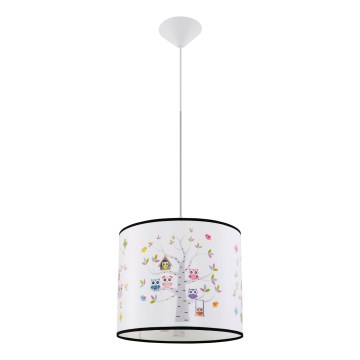 Dečiji luster na sajli OWLS 1xE27/15W/230V Ø 30 cm sove