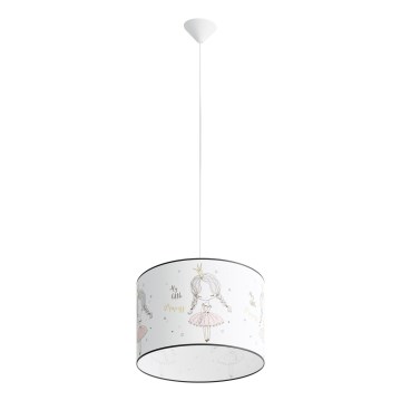Dečiji luster na sajli PRINCESS 1xE27/15W/230V, prečnik 40 cm, princeza