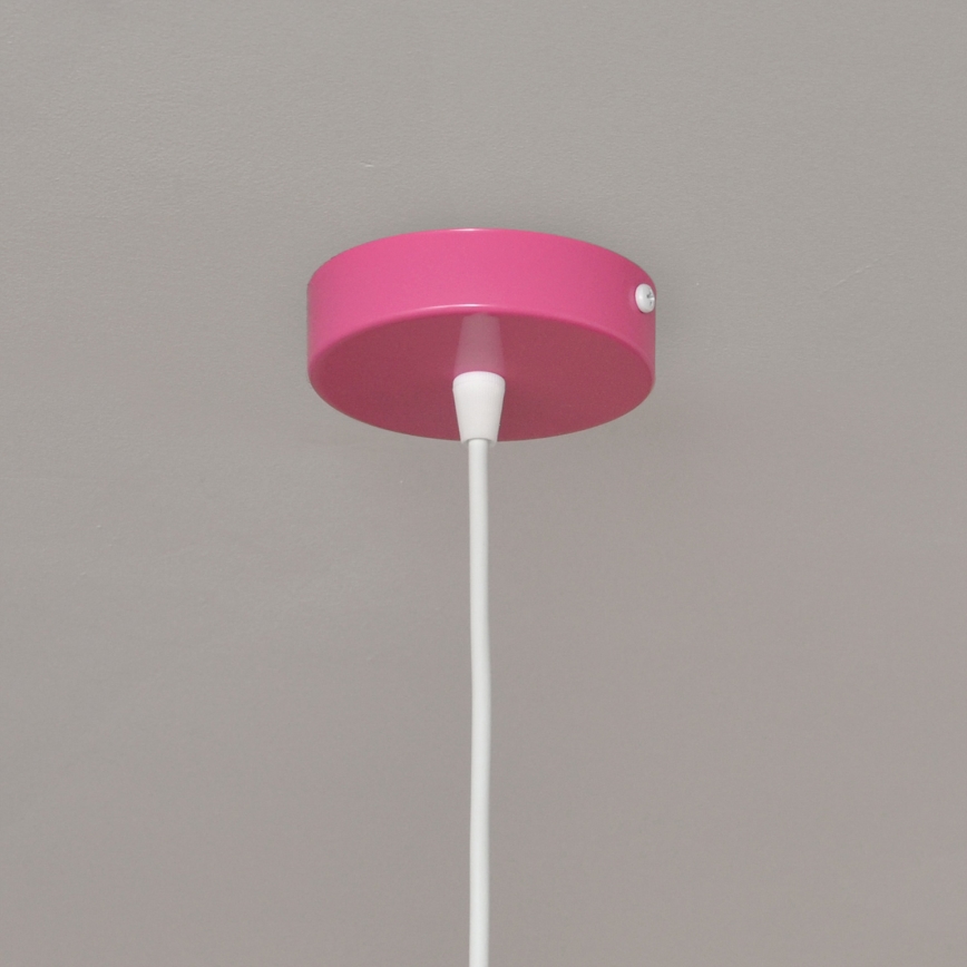 Dečiji luster na sajli STARS 1xE27/15W/230V roze/bela
