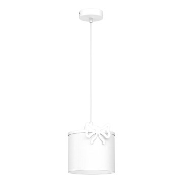 Dečiji luster na sajli SWEET 1xE27/15W/230V bela/mašna