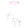 Dečiji luster na sajli SWEET 3xE27/15W/230V bela/roze/leptir