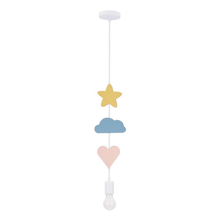Dečiji luster na sajli TRIO 1xE27/20W/230V žuta/plava/ružičasta