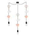 Dečiji luster na sajli TRIO 3xE27/20W/230V roze/bela