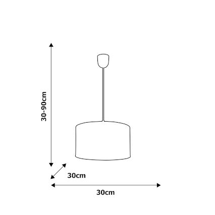 Dečiji luster na sajli UNICORN 1xE27/60W/230V