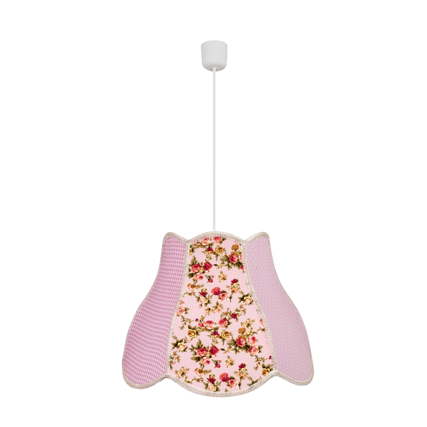 Dečiji luster na sajli ZUZA 1xE27/60W/230V roze
