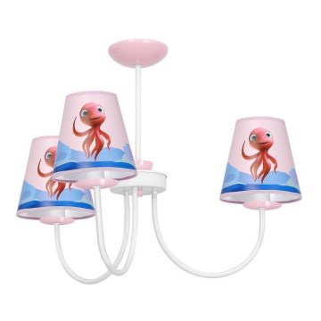 Dečiji luster sa šipkom OCTOPUS 3xE14/40W/230V