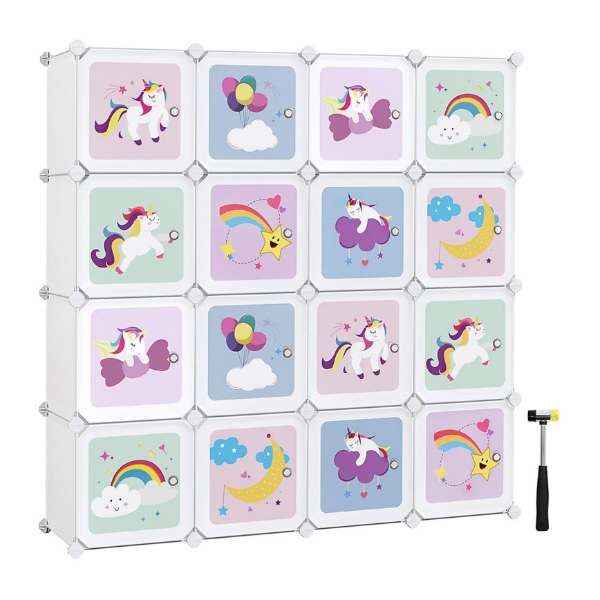 Dečiji modularni ormarić sa kutijama za odlaganje ANET, raznobojan