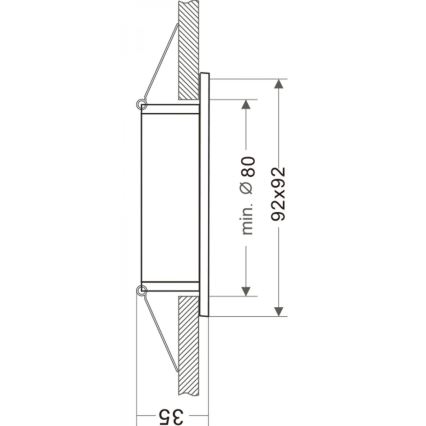 Deko-Light 110022 - Ugradbena lampa SIRRAH 1xGU5,3-MR16/35W/12V