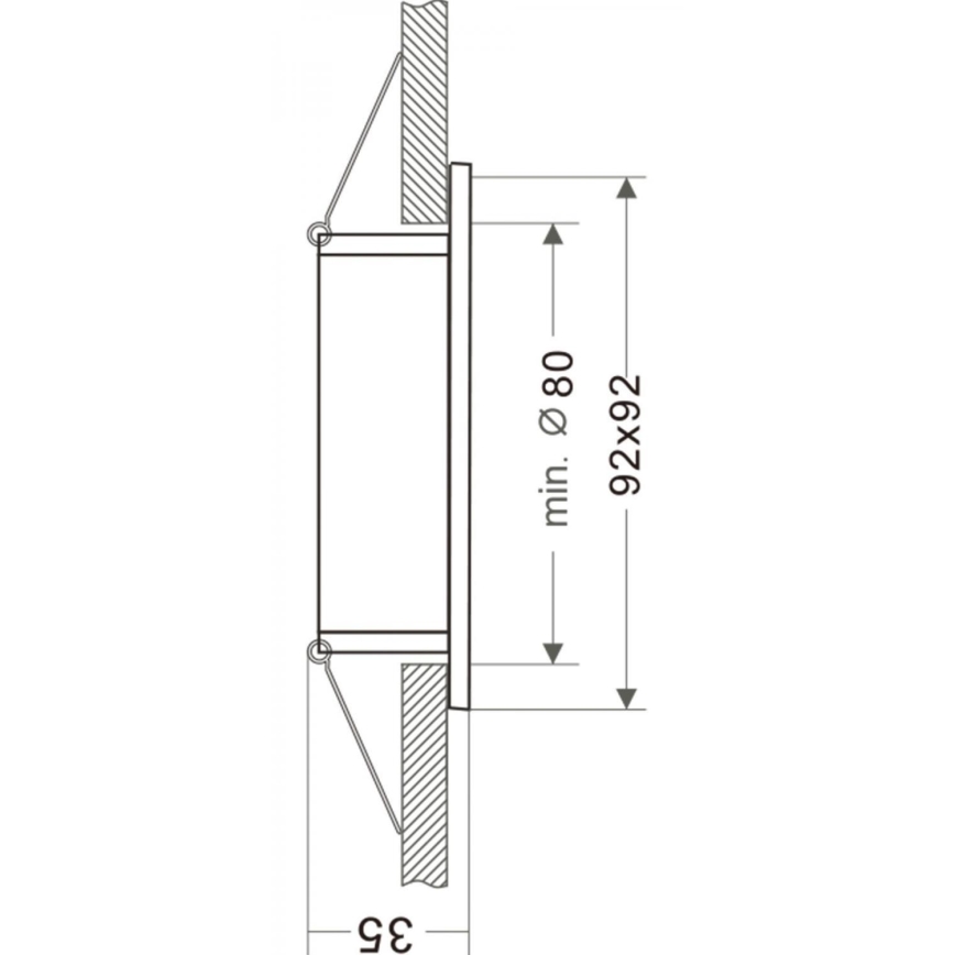 Deko-Light 110022 - Ugradbena lampa SIRRAH 1xGU5,3-MR16/35W/12V