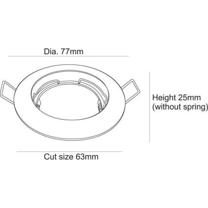 Deko-Light 120017 - Ugradbena lampa RUND 1xGU5,3-MR16/35W/12V bela
