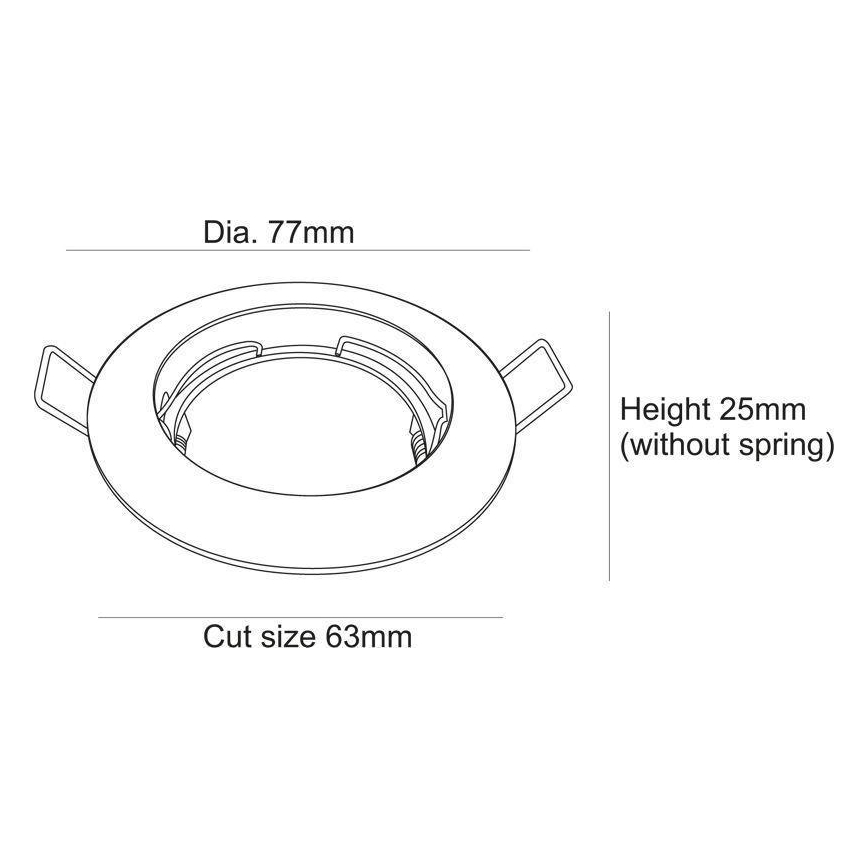 Deko-Light 120017 - Ugradbena lampa RUND 1xGU5,3-MR16/35W/12V bela