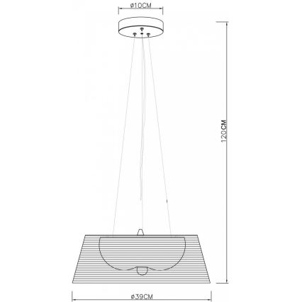Deko-Light 342031 - Luster na sajli FILO 3xE27/60W/230V pr. 39 cm srebrno