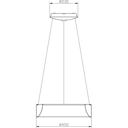 Deko-Light 342122 - LED Prigušivi luster na sajli SCULPTORIS LED/27W/230V 3000K pr. 45 cm