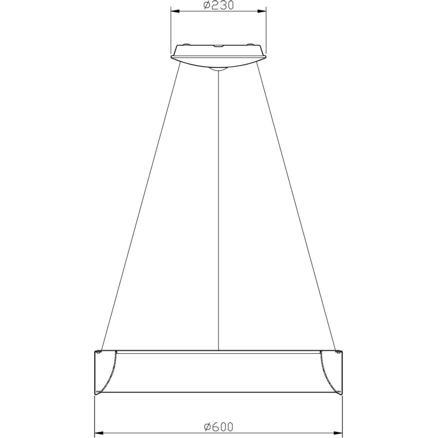Deko-Light 342125 - LED Prigušivi luster na sajli SCULPTORIS LED/27W/230V 4000K pr. 60 cm