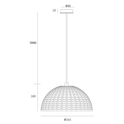 Deko-Light 342143 - Luster na sajli BASKET 1xE27/40W/230V pr. 35 cm