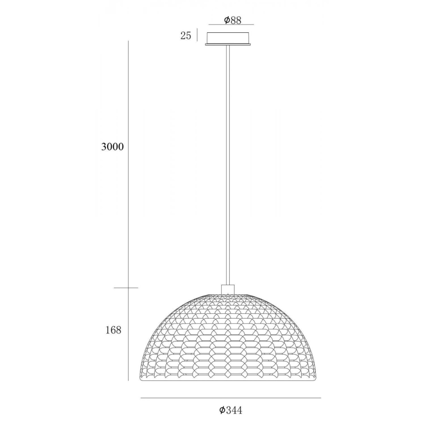 Deko-Light 342143 - Luster na sajli BASKET 1xE27/40W/230V pr. 35 cm