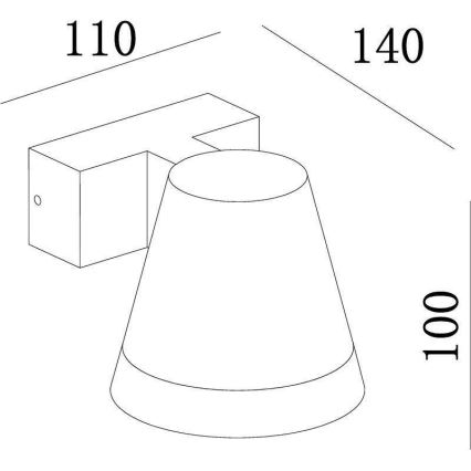 Deko-Light 731076 - LED Spoljna zidna lampa SERPENTIS LED/6,2W/230V IP54 crno