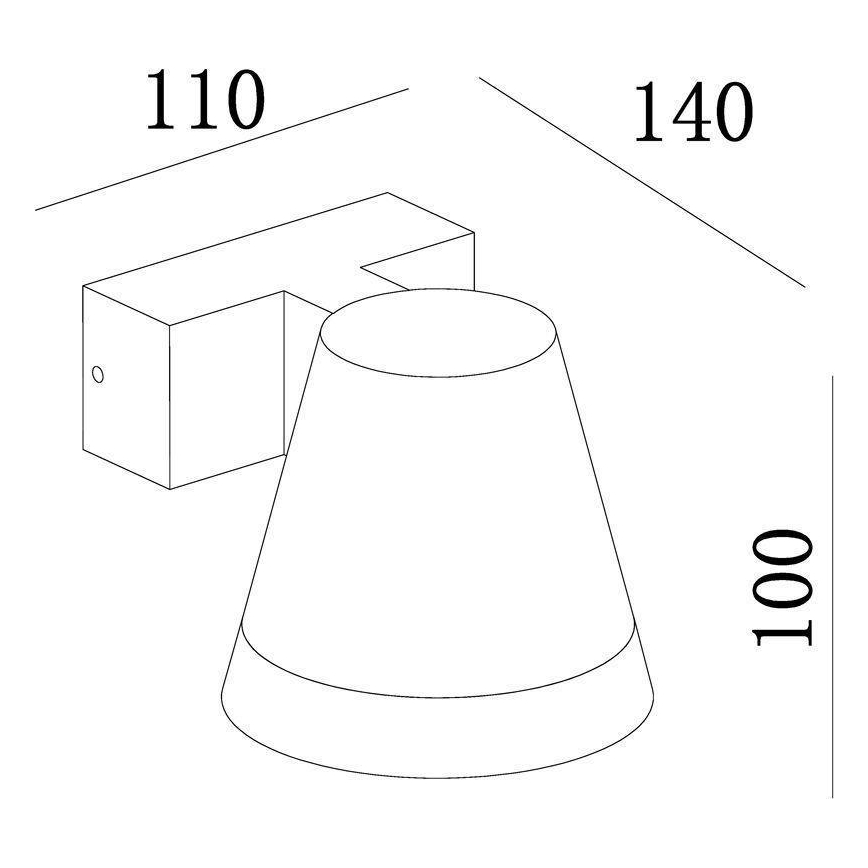 Deko-Light 731076 - LED Spoljna zidna lampa SERPENTIS LED/6,2W/230V IP54 crno
