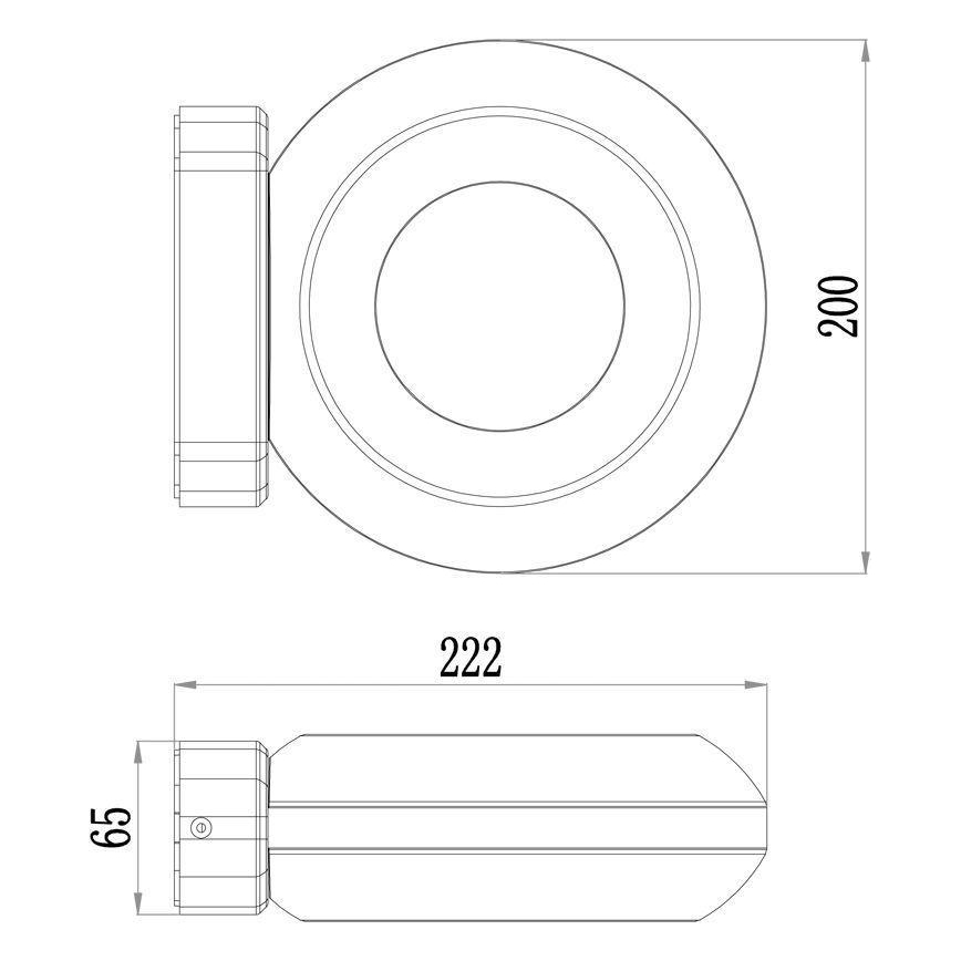 Deko-Light 731081 - LED Spoljna zidna lampa MUSCAE LED/13W/230V IP54 antracit