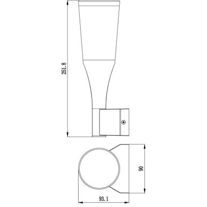 Deko-Light 731083 - LED Spoljna zidna lampa BESSMA LED/9,6W/230V IP54 antracit