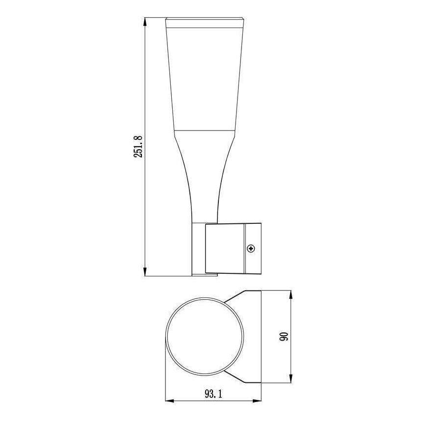 Deko-Light 731083 - LED Spoljna zidna lampa BESSMA LED/9,6W/230V IP54 antracit