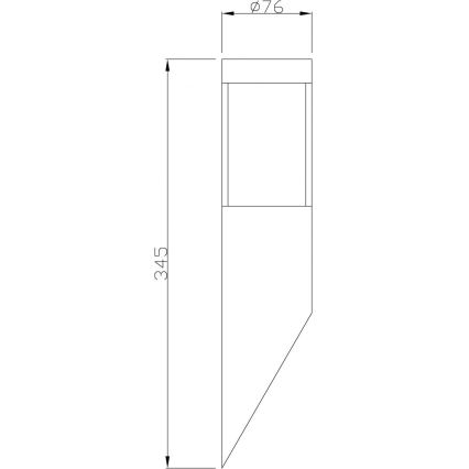Deko-Light 731106 - Spoljašnja zidna lampa PORRIMA 1xGU10/5W/230V IP44 krom