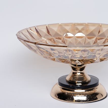 Dekorativni poslužavnik pr. 29,5 cm braon/dimno