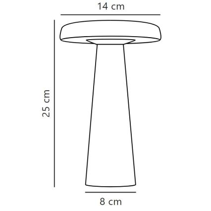 DFTP by Nordlux - LED Prigušiva spoljašnja stona lampa ARCELLO LED/2,8W/3,7V IP54